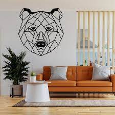 Metal Wall Art Geometric Metal Bear