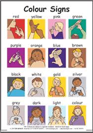Colour Signs Sign Language Sign Language Alphabet Sign