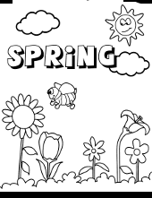 Color pictures of baby animals, spring flowers, umbrellas, kites and more! Spring Coloring Pages Pictures Topcoloringpages Net