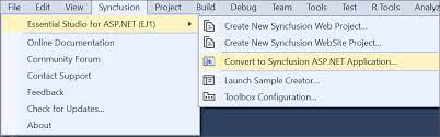 the syncfusion asp net extensions