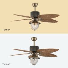 5 Palm Leaf Reversible Ceiling Fan With