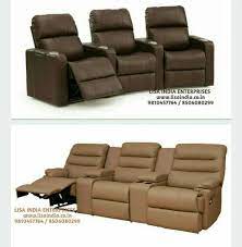 pu leather motorized recliner 3 seater sofa