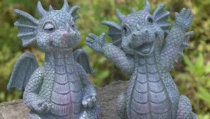 1 or 2 happy dragon garden statues 6