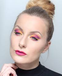 colorful cut crease makeup tutorial