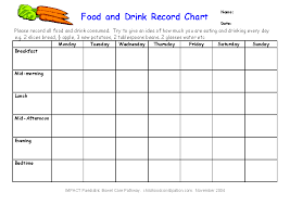 Food And Drink Record Chart Pdfsimpli