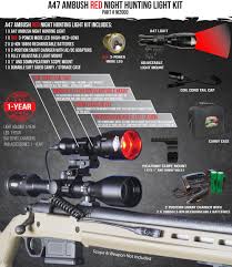Wicked Lights A47 Ambush Red Night Hunting Light Kit For Coyotes Foxes Bobcats And Hogs