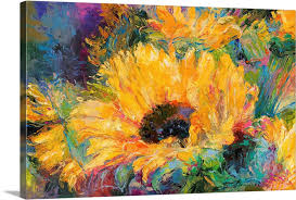 Blue Sunflowers Wall Art Canvas Prints
