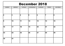 Free December 2018 Calendar In Printable Format Templates Calendar