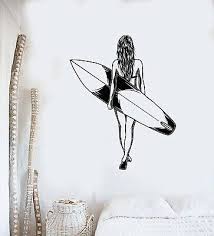Vinyl Wall Decal Surfer Girl