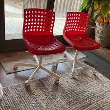 very nice red ikea office chairs for