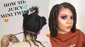 how to do mini twists on natural hair