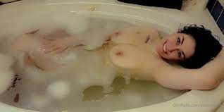 Alix taking bath