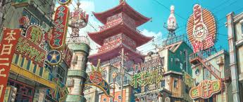 Japanese Anime Town Wallpaper - Novocom.top