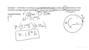 Tangential Velocity Of An Object Moving