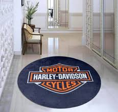 harley davidson logo round carpet for
