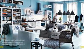 Ikea Blue Living Area Interior Design