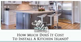 The national average cost to install kitchen cabinets is $900, although the price can run much higher depending on the size of the kitchen and whether the materials and cabinets assembling and installing cabinets is tricky. Kitchen Island Cost 2020 Average Pricing Custom Mk