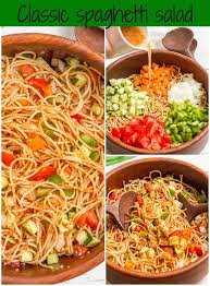 · start by making spaghetti noodles according to package directions. Classic Spaghetti Salad Family Food On The Table