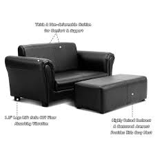 Costway Black Faux Leather Upholstery