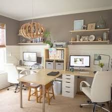 The two person computer desk home office setup is inspired by classrooms. 31 Best Double Desk Office Ideas Home Office Design Home Office Space Home Office Decor