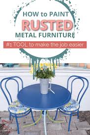 properly paint rusted metal furniture
