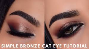 bronze cat eye smokey for hooded eyes