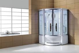 55 Corner Steam Shower With Jetted Tub