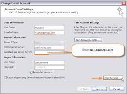 setting up outlook 2007 with smtp2go