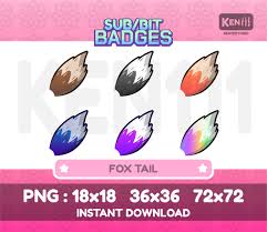 ★・・・・・・★・・・・・・★・・・・・・★connect with me ♥ website: 6x Fox Tail Twitch Sub Badges L Twitch Bit Badges L Badges For Streamer In 2021 Twitch Sub Badges Sub Badges Twitch Bits
