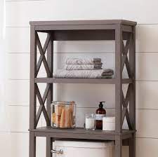 gray 2 shelf over the toilet storage