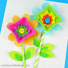 paper flower crafts for kids