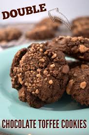 double chocolate toffee cookies
