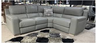 lucca grey rhf 2c1 leather corner sofa
