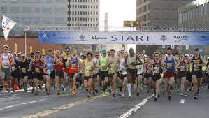runners escape winter with flower city