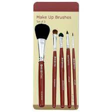 wood bare essentials makeup brush set
