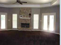 Rustic Living Room Design Brown Carpet