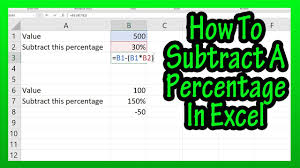 how to subtract percent percenes