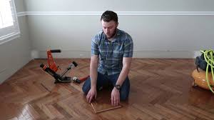 install herringbone hardwood floors