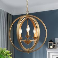 Shop Modern Glam 3 Light Chandelier Pendant Light Fixture Gold Ceiling Lighting For Dining Room W15 5 X H18 On Sale Overstock 30960538