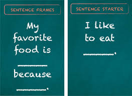 sentence frames and sentence starters