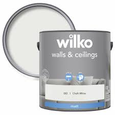 wilko walls ceilings chalk white matt