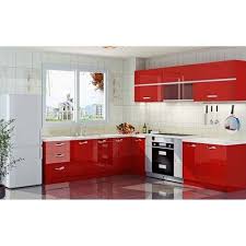 Kitchen cabinet clad on base wall support panel 570mm x 955mm cream gloss (cut). Wooden Uv High Gloss Kitchen Kitchen Cabinets Rs 850 Square Feet Purport Furniture Mall Id 20373259548
