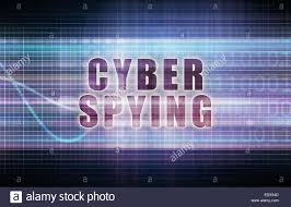 Cyber Spying On A Tech Business Chart Art Stock Photo