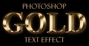 gold text effect in photo cc