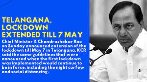 The state cabinet is likely to discuss the situation in. Telangana Lockdown Extended Till 7 May Covid 19 Youtube