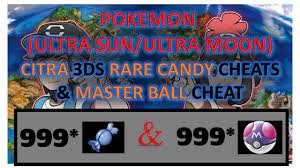pokemon ultra sun/ moon citra Rare candy and Master ball cheat [working 100  %] for new citra - YouTube