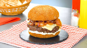 Potted meat food eaten with hot dog buns. Meat Lover S Burger Bbq Bacon Cheeseburger With A Chicken Nugget Bun