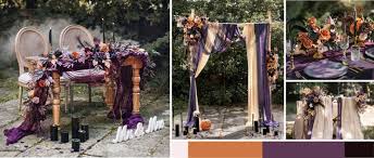 halloween purple orange wedding