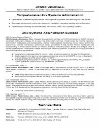 Unix Systems Administrator Resume