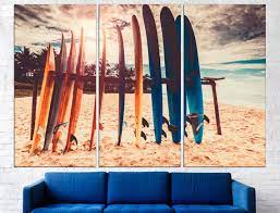 Surfboard Wall Art Surfing Canvas